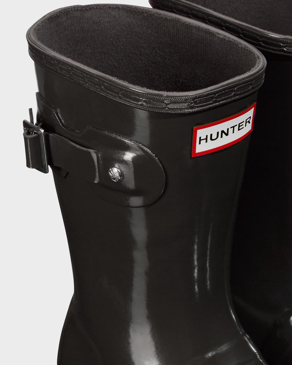 Hunter Mujer Original Tour Foldable Gloss - Botas de Lluvia Gris Oscuro - 105-DTCAUK